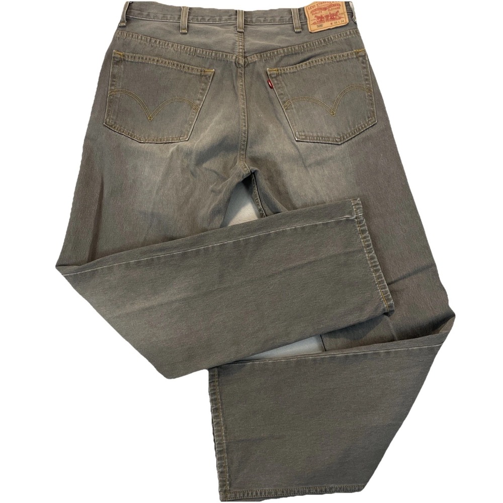 Levi's 505 Mens Denim Jeans GRAY 38x34 Regular Fit EXCELLENT & Fast Shipping - Picture 5 of 6
